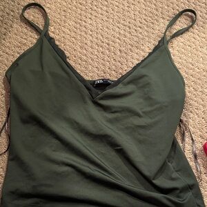 Zara Women's Dark Green Camisole